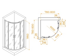 Душевой уголок RGW Passage PA-52 80x80 прозрачное, хром 03085288-11