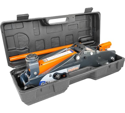 Подкатной домкрат с фиксатором в кейсе Ombra OHT225C 2.5 т 140-387 мм 55762 055762