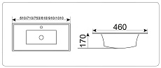 Раковина Gid 9010e 101 см