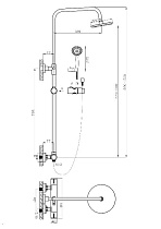 Душевая стойка Agger Thermo A2451200 без излива, с термостатом