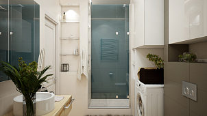 Дизайн-проект ванной комнаты "Современная Исландия"