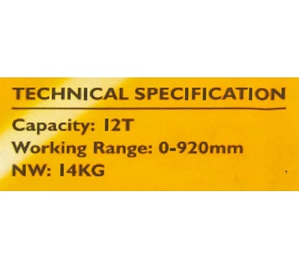 Пресс гидравлический JCB с манометром напольный 12т, раб. высота 10-920мм, раб. ширина: 500мм, ход штока: 175мм JCB-TY12002(60396)