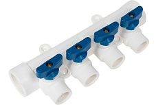 Коллектор с шаровым краном RTP универсальный PPR 32x20/4 28202