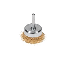 Щетка чашечная для дрели, витая латунированная проволока, 50 мм Kranz KR-91-1253