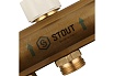 Распределительный коллектор из латуни с расходомерами 3 вых. STOUT SMB 0473 000003