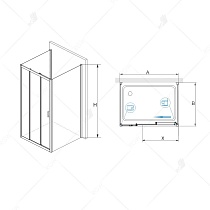 Душевой уголок RGW Passage PA-73 (PA-13 + Z-050-2) 160x90, прозрачное, хром