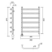 Полотенцесушитель электрический Domoterm Стефано П6 400x600 EL, ТЭН слева , хром