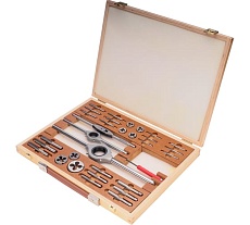 Набор метчиков и плашек Bucovice Tools M1-DIN M3-M12, HSS, 34пр 340128