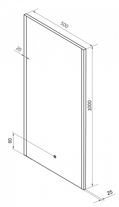 Зеркало Континент Modern LED 50x100 см с подсветкой ЗЛП619