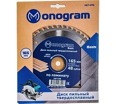 Диск пильный твердосплавный Basis (165х30/20/16 мм; 48Z) MONOGRAM 087-096