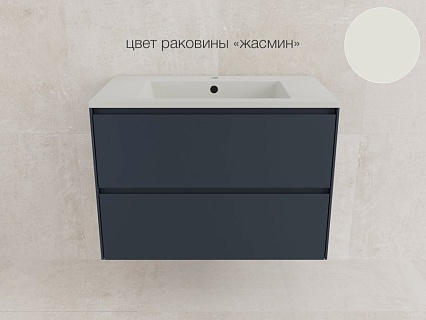 Тумба с раковиной Style Line Лима 80 см графит