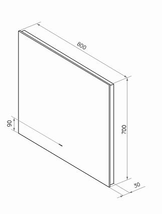 Зеркало Континент Trezhe LED 80x70 см с подсветкой ЗЛП534