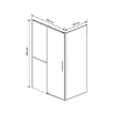 Душевой уголок Vincea Слим Софт (Slim Soft) VSR-1SS9010CLGM 100x90 вороненая сталь, стекло прозрачное