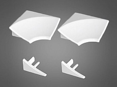 Набор (2 заглушки + 2 угловых соединения) для планки 11&quot; Ravak B460000001 белый