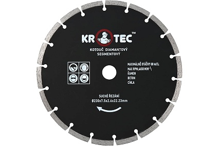 Диск алмазный сегментный (230x22.2 мм) KROTEC 5606005