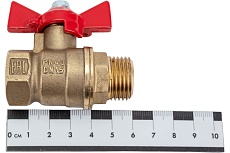 Шаровой для воды Valfex 1/2&quot; ВР/НР ручка-бабочка, латунный 11Б27фт1М VF.218.LB1.012.Bir