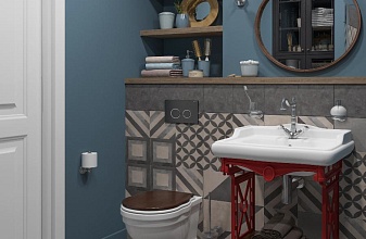 Дизайн-проект ванной комнаты в британском стиле