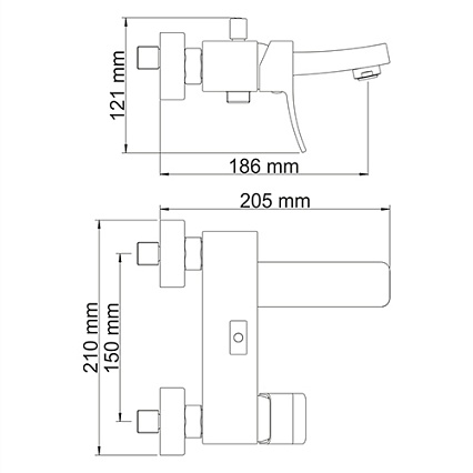 Смеситель для ванны WasserKRAFT Aller 1061WHITE белый