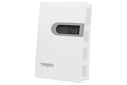 Комнатный датчик co2, 40ppm +3 процента погрешность, выход rs485/modbus, жк-дисплей Teren CDWN181