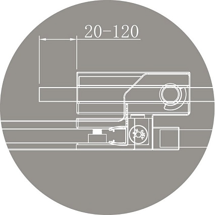 Душевая дверь Cezares SLIDER-B-1-70/80-BR-Cr 70x195, бронзовая, хром