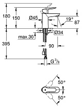 Смеситель для раковины Grohe BauEdge 23329000