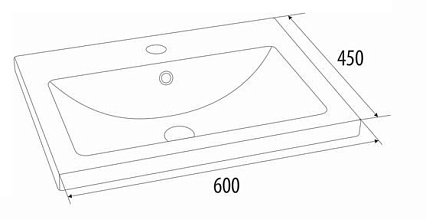 Раковина Iddis Milardo 0016000U28 60 см белый