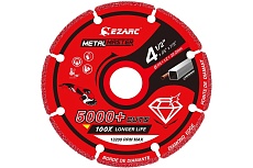 Алмазный отрезной диск по металлу для арматуры/стали/нержавеющей стали для болгарки (УШМ) 115 мм Ezarc 807115