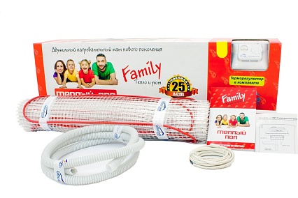 Тёплый пол Обогрев Люкс Family 75 Вт 0,5 м/кв двухжильный UT-00003188