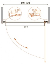 Душевая дверь Cezares Relax 90x185 RELAX-B-1-90-C-Bi прозрачная, серый