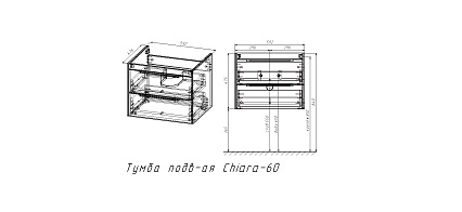 Мебель для ванной Vincea Chiara 2D 60 см C.Oak