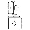 Смеситель для душа Hansgrohe ShowerSelect 15734600 термостат внешняя часть черный/хром