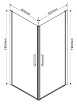 Душевой уголок Vincea Orta VSS-1O 90x90 хром, прозрачный