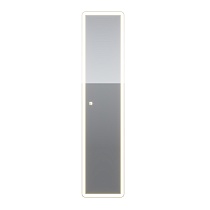 Шкаф-пенал Dreja Point 40, зеркальный, сенсорный выключатель, LED-подсветка