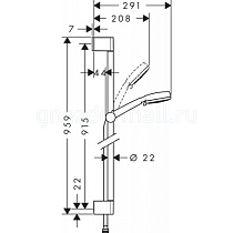 Душевой гарнитур Hansgrohe Crometta 100 Multi 26656400 хром/белый