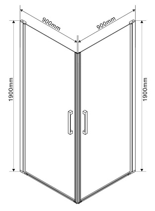 Душевой уголок Vincea Orta VSS-1O 90x90 хром, прозрачный