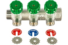 Регулируемый коллектор с 3 отводами FAR 1&quot; М24х19 FK 3850 C1