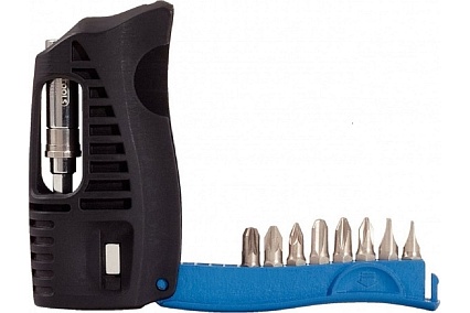Набор бит с отверткой KS Tools SL, PH, PZ 1/4" реверсивная трещотка, складывающийся 918.2850