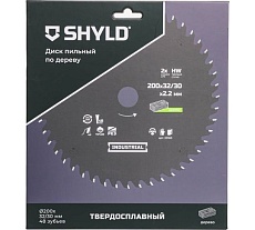 Пильный диск SHYLD по дереву твердосплавный 200x32/30 мм, 48 зубьев 6692469