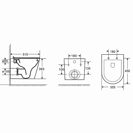 Комплект Point PN48078BB унитаз Виктория PN41061 + инсталляция Элемент PN45120 + кнопка Афина PN44041BB бронза брашированная