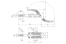 Плунжерный зажим KUKAMET с горизонтальным кронштейном 534-5