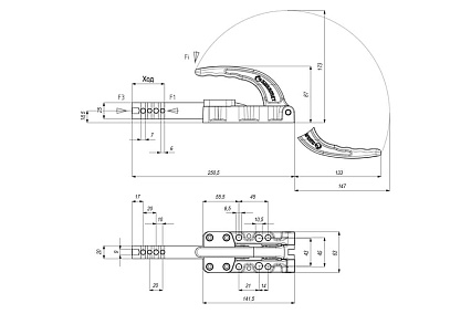 Плунжерный зажим KUKAMET с горизонтальным кронштейном 534-5