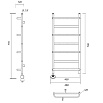 Полотенцесушитель электрический Domoterm Орфей П7 400x700 АБР EL, ТЭН слева, античная бронза