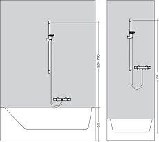 Душевой гарнитур Hansgrohe Crometta Vario со штангой 90 см 26536400