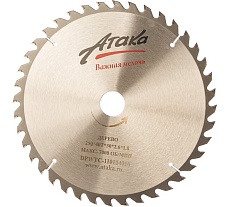 Диск пильный (250 мм; 40T; 30 мм) по дереву профи АТАКА 8079590