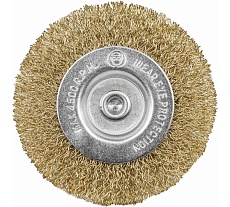 Кордщетка дисковая латунная для дрели 75 мм, в блистере Rockforce RF-BFR003(29068)