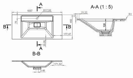 Раковина Am.Pm Inspire 2.0 100 см M50AWPX1001WG белый