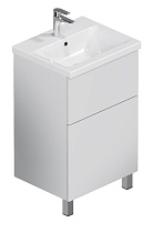 Тумба с раковиной Am.Pm Gem 50 см напольная, белый глянец