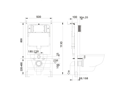 Подвесной унитаз SET Aquatek Альтаир cm-016 4в1 с микролифтом, кнопка хром