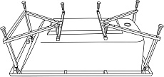 Каркас для ванн Excellent MR-19 Oceana 160, Pryzmat 150/160