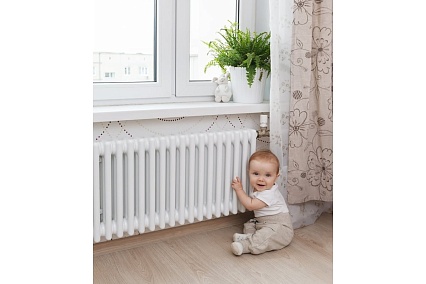 Трубчатый радиатор Zehnder Charleston 3057/26/№1270/RAL 9016, 3/4
